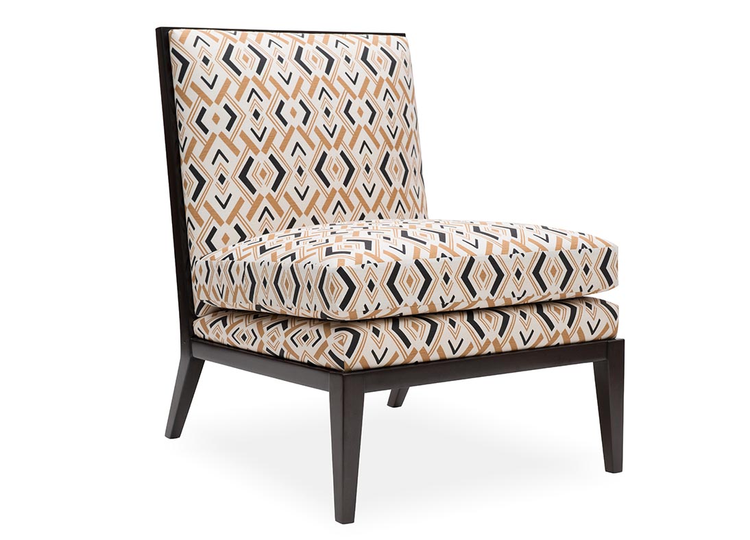 Madeleine Slipper Chair Sandstone Ikat Natural Glaze